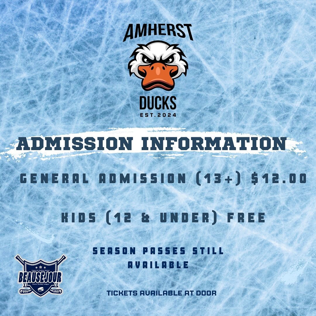 Amherst Ducks Playoff Game Tickets